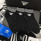  1209 - HÀNG CHÍNH HÃNG - VỚ ADIDAS ORIGINALS X ANDRÉ SARAIVA *Cổ lửng* [ĐEN LOGO CỎ 3 LÁ] 