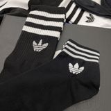  1208 - HÀNG CHÍNH HÃNG - VỚ ADIDAS ORIGINALS X ANDRÉ SARAIVA *Cổ Cao* [ĐEN LOGO CỎ 3 LÁ] 
