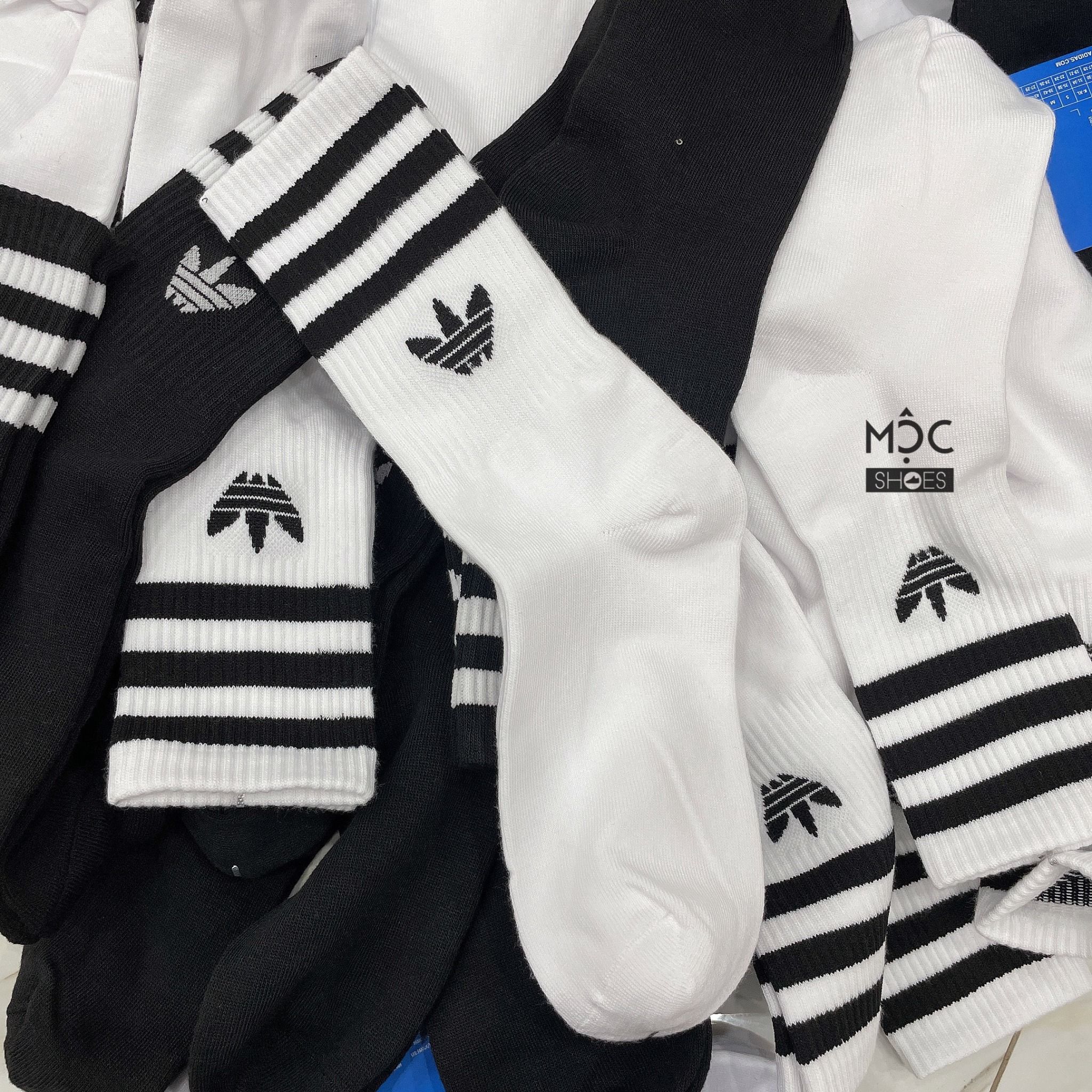  1211 - HÀNG CHÍNH HÃNG - VỚ ADIDAS ORIGINALS X ANDRÉ SARAIVA *Cổ Cao* [TRẮNG LOGO CỎ 3 LÁ] 
