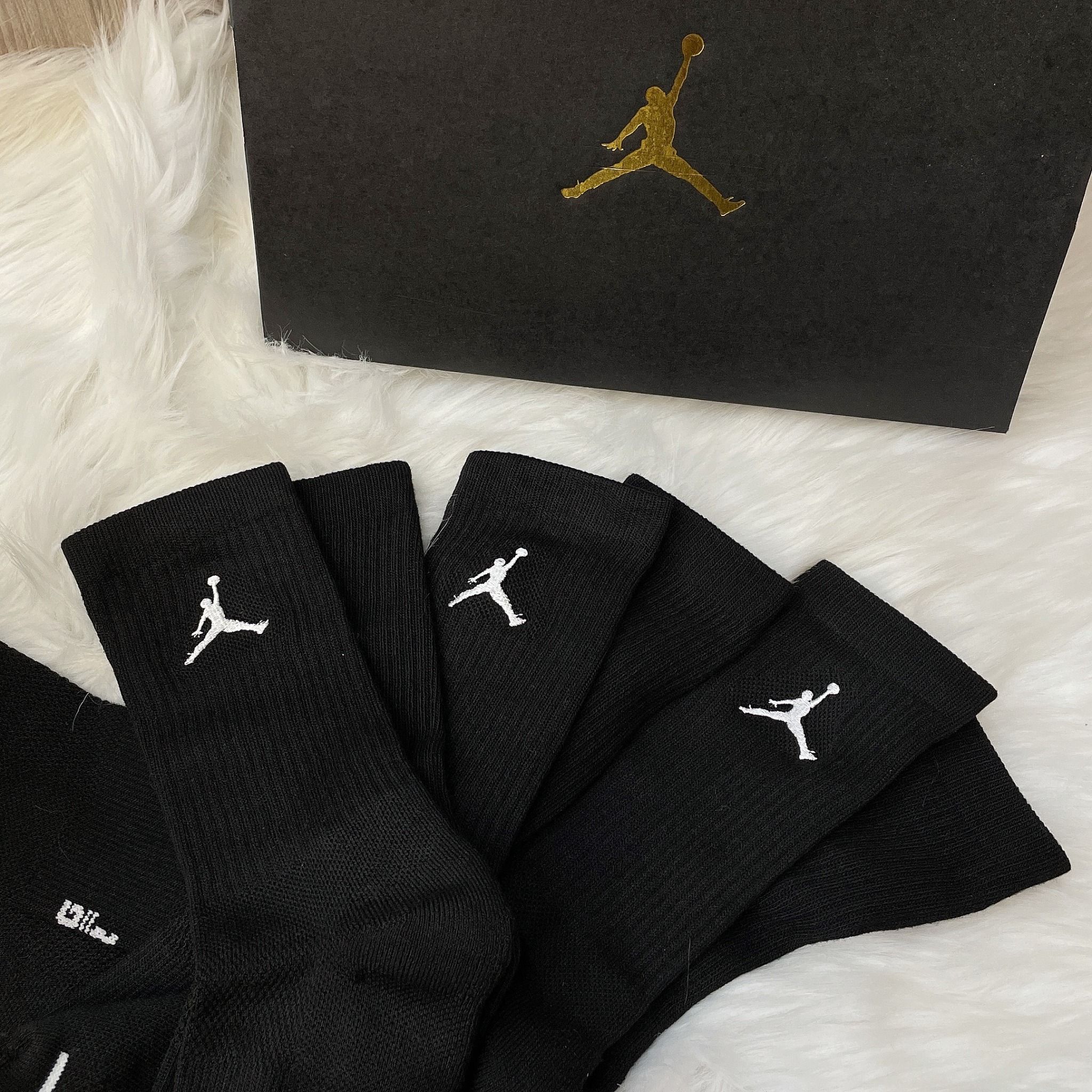  1225 - HÀNG CHÍNH HÃNG - VỚ NIKE JORDAN EVERYDAY MAX UNISEX CREW *Cổ Cao*  [TRẮNG] 