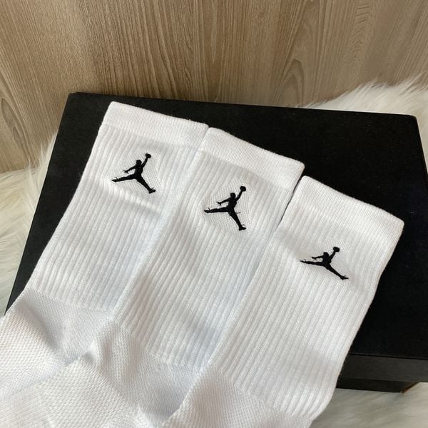  1225 - HÀNG CHÍNH HÃNG - VỚ NIKE JORDAN EVERYDAY MAX UNISEX CREW *Cổ Cao*  [TRẮNG] 