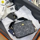  1247- HÀNG CHÍNH HÃNG - TÚI ĐEO CHÉO ĐỰNG THẺ MLB DIAMOND MONOGRAM JQD NEW YORK YANKEES - XÁM ĐEN - CODE : 7ACRMD73N - 50BKS 
