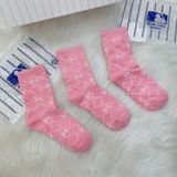  1281 - HÀNG CHÍNH HÃNG - VỚ TẤT KOREA X MLB CỔ LỬNG  - MÀU XANH RÊU [ DIA MONOGRAM 2023 ] - *ZIKZAK* 