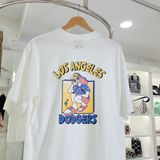  1301 - HÀNG CHÍNH HÃNG - ÁO THUN MLB - LA FLEXIN GIRL - TRẮNG - CODE: 3ATSL0533 