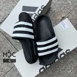  [SALE 750K] 1294 - HÀNG CHÍNH HÃNG - DÉP ADIDAS 22 - BẬC THANG * ĐEN SỌC TRẮNG * 