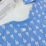  1308 - HÀNG CHÍNH HÃNG - ÁO THUN MLB - CLASSIC MONOGRAM FRONT PATTERN - XANH BLUE - CODE: 3ATSM1133-07CBL 