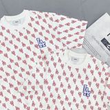  1309 - HÀNG CHÍNH HÃNG - ÁO THUN MLB - CLASSIC MONOGRAM FRONT PATTERN - TRẮNG KEM - CODE: 3ATSM1133-07CRS 