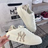  1304 - HÀNG CHÍNH HÃNG - GIÀY MLB CHUNKY CLASSIC DIA MONO HEEL NEW YORK YANKEES - BEIGE - CODE: 3ASXAM82N-50BGS 