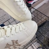  1304 - HÀNG CHÍNH HÃNG - GIÀY MLB CHUNKY CLASSIC DIA MONO HEEL NEW YORK YANKEES - BEIGE - CODE: 3ASXAM82N-50BGS 