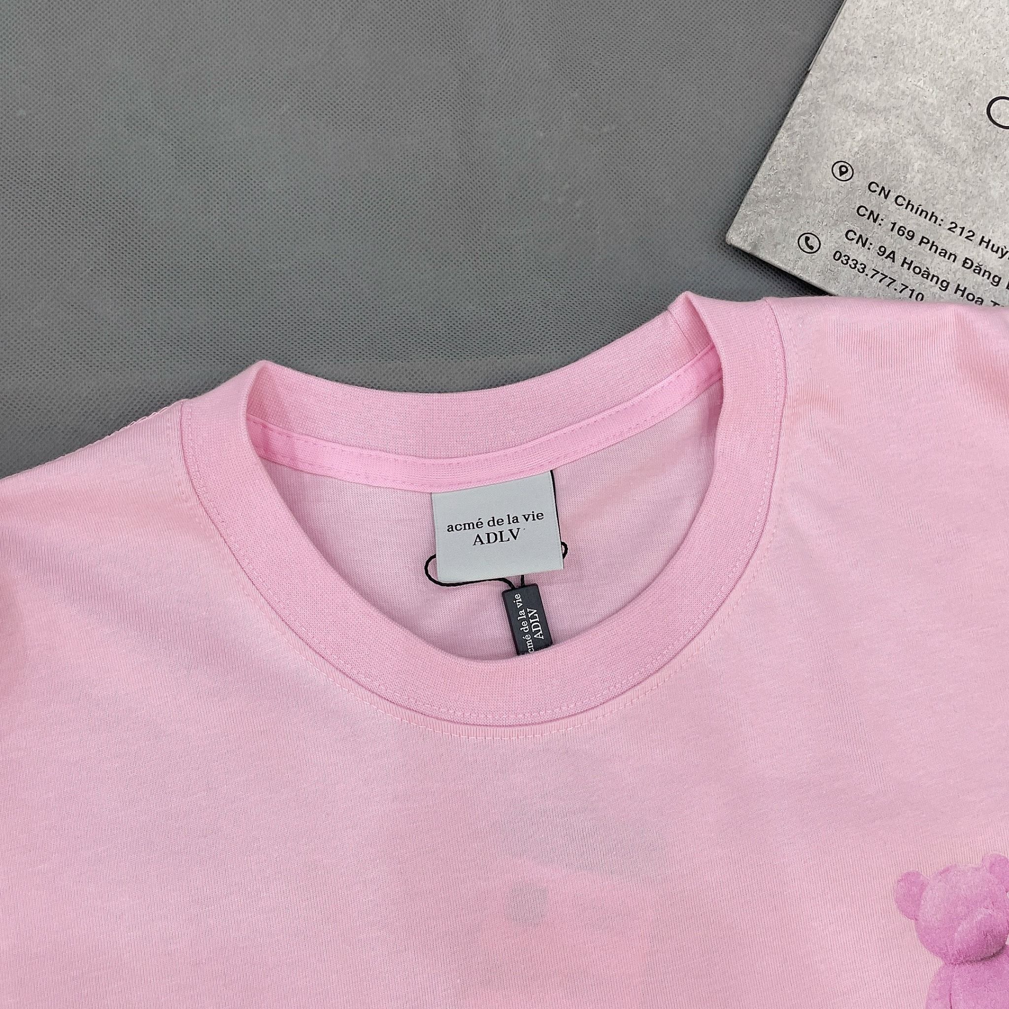  1306 - HÀNG CHÍNH HÃNG - ÁO PHÔNG ACMÉ DE LA VIE ADLV T-SHIRT TEDDY SHORT SLEEVE - HỒNG 