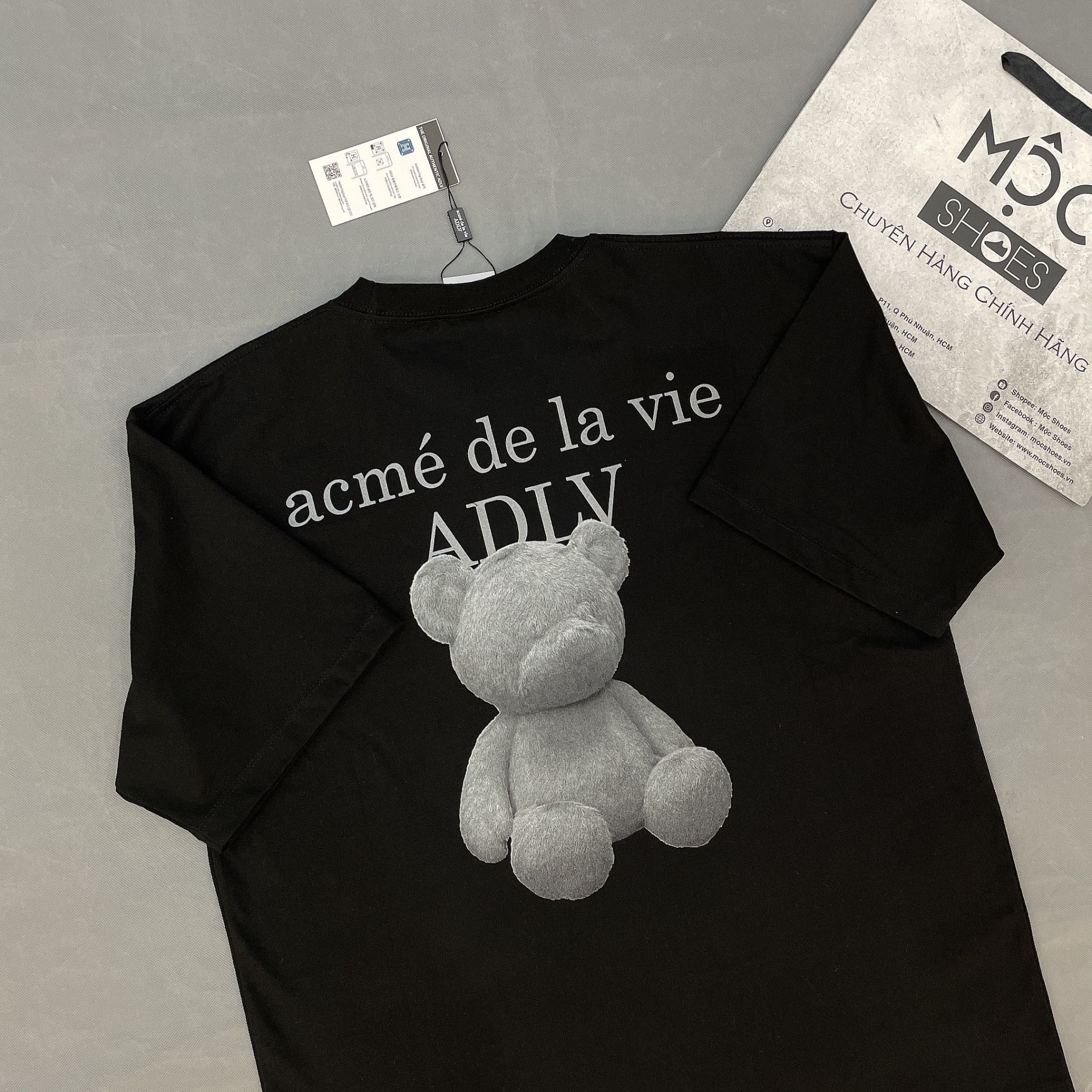  1307 - HÀNG CHÍNH HÃNG - ÁO PHÔNG ACMÉ DE LA VIE ADLV T-SHIRT TEDDY SHORT SLEEVE - ĐEN 