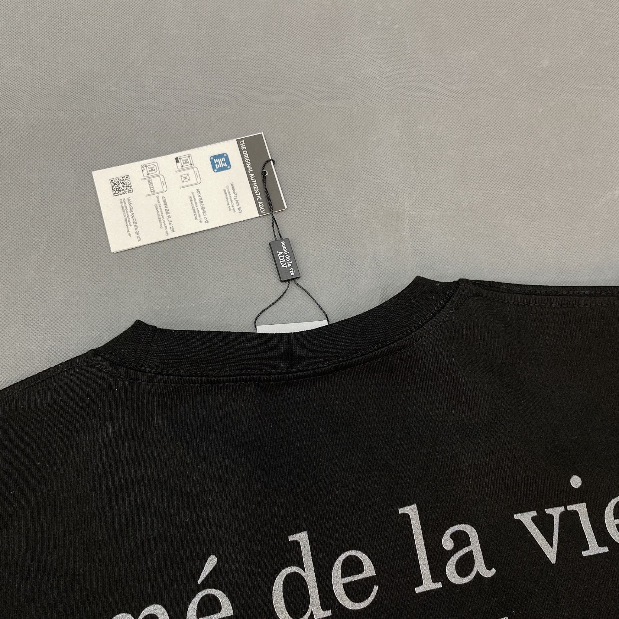  1307 - HÀNG CHÍNH HÃNG - ÁO PHÔNG ACMÉ DE LA VIE ADLV T-SHIRT TEDDY SHORT SLEEVE - ĐEN 