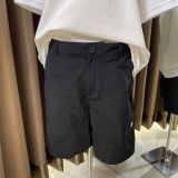  1323 - HÀNG CHÍNH HÃNG - Quần Short NEW ERA - Vải Dù + Khóa Kéo - [ ĐEN TRƠN ] 