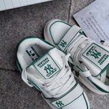  1333 - HÀNG CHÍNH HÃNG - GIÀY MLB CHUNKY LINER MID MONOGRAM MÀU XANH GREEN NY - *WHITE/GREEN* - CODE: 3ASXLMB3N 