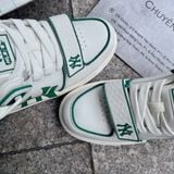  1333 - HÀNG CHÍNH HÃNG - GIÀY MLB CHUNKY LINER MID MONOGRAM MÀU XANH GREEN NY - *WHITE/GREEN* - CODE: 3ASXLMB3N 