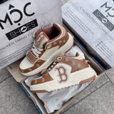  1332 - HÀNG CHÍNH HÃNG - GIÀY MLB CHUNKY LINER MID MONOGRAM MÀU NÂU B BOSTON - *BROWN/WHITE* - CODE: 3ASXCLP3N 