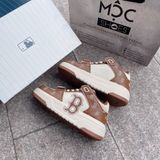  1332 - HÀNG CHÍNH HÃNG - GIÀY MLB CHUNKY LINER MID MONOGRAM MÀU NÂU B BOSTON - *BROWN/WHITE* - CODE: 3ASXCLP3N 