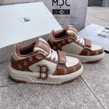  1332 - HÀNG CHÍNH HÃNG - GIÀY MLB CHUNKY LINER MID MONOGRAM MÀU NÂU B BOSTON - *BROWN/WHITE* - CODE: 3ASXCLP3N 