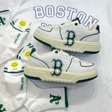  1347 - HÀNG CHÍNH HÃNG - GIÀY MLB CHUNKY LINER DIA MONOGRAM B BOSTON - WHITE VINTAGE - GREEN 