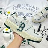  1347 - HÀNG CHÍNH HÃNG - GIÀY MLB CHUNKY LINER DIA MONOGRAM B BOSTON - WHITE VINTAGE - GREEN 