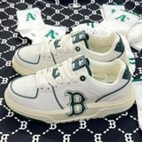  1347 - HÀNG CHÍNH HÃNG - GIÀY MLB CHUNKY LINER DIA MONOGRAM B BOSTON - WHITE VINTAGE - GREEN 