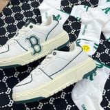  1347 - HÀNG CHÍNH HÃNG - GIÀY MLB CHUNKY LINER DIA MONOGRAM B BOSTON - WHITE VINTAGE - GREEN 