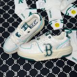  1347 - HÀNG CHÍNH HÃNG - GIÀY MLB CHUNKY LINER DIA MONOGRAM B BOSTON - WHITE VINTAGE - GREEN 