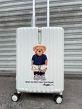  1351 - HÀNG CHÍNH HÃNG - VALI TTWN BEAR - NHỎ - MÀU TRẮNG - CODE: TN7001-WHITE 