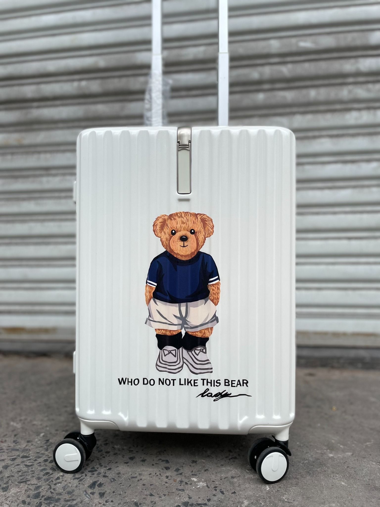  1351 - HÀNG CHÍNH HÃNG - VALI TTWN BEAR - NHỎ - MÀU TRẮNG - CODE: TN7001-WHITE 