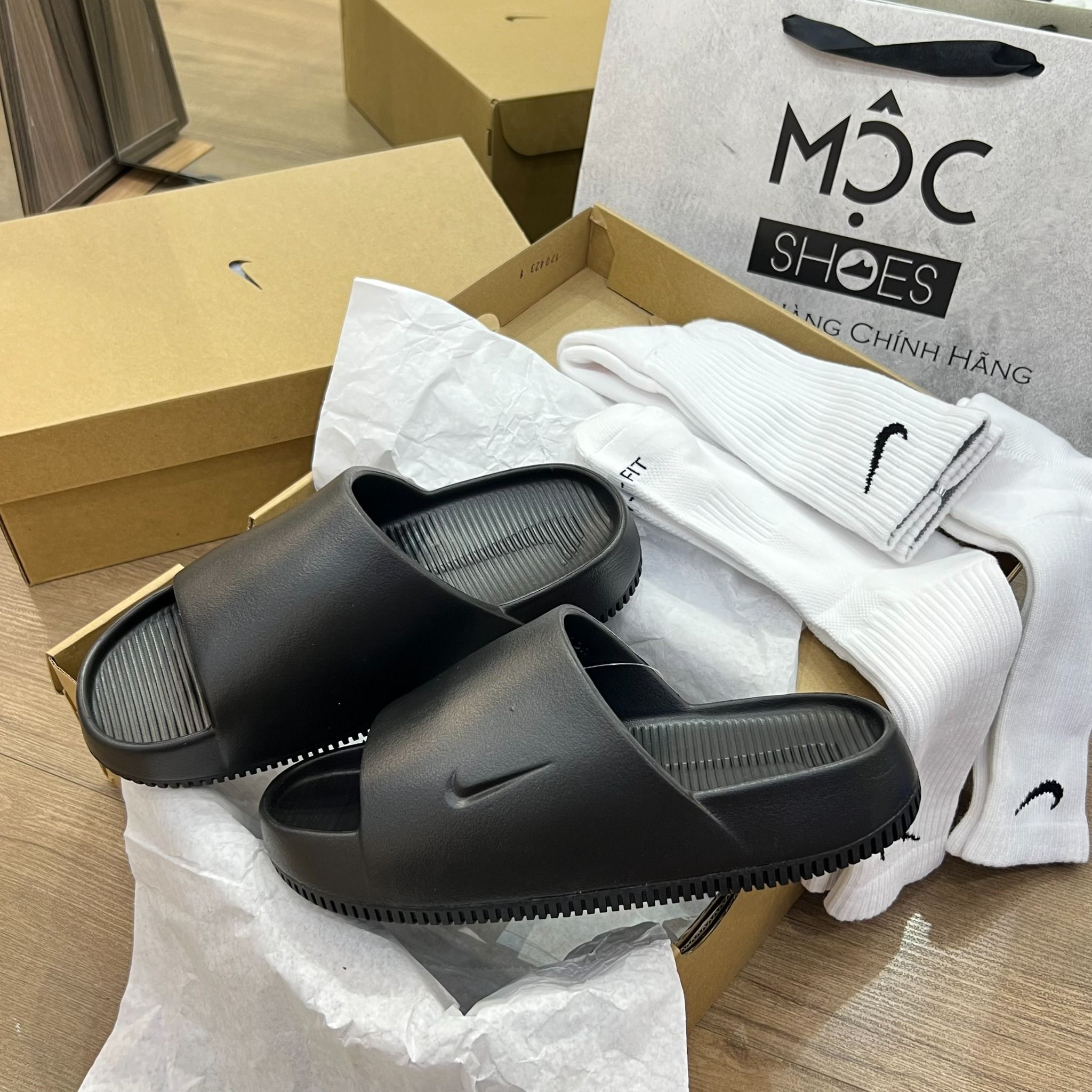  1355 - HÀNG CHÍNH HÃNG - DÉP NIKE CALM SLIDE  *BLACK* - CODE: DX4816-001 