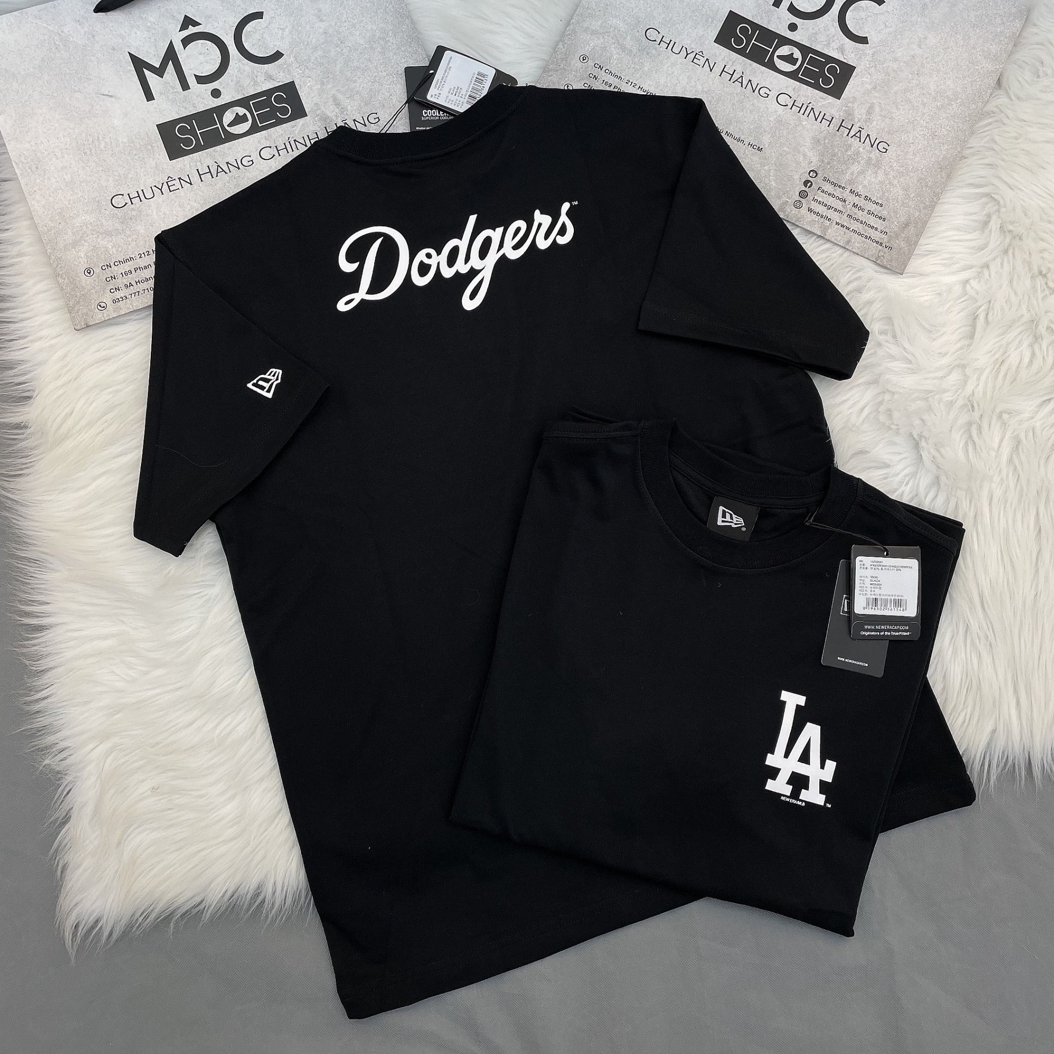  1367 - HÀNG CHÍNH HÃNG - ÁO THUN NEW ERA - ÁO LA DODGERS - ĐEN - CODE:  13702551 