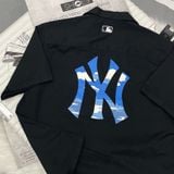  1396 - HÀNG CHÍNH HÃNG - ÁO SƠ MI MLB - TAY NGẮN - * ĐÁM MÂY * - ĐEN 