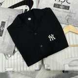  1396 - HÀNG CHÍNH HÃNG - ÁO SƠ MI MLB - TAY NGẮN - * ĐÁM MÂY * - ĐEN 