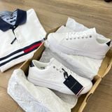  1411 - HÀNG CHÍNH HÃNG - Giày Tommy Hilfiger Leather -Trắng Gót Đen 
