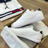 1411 - HÀNG CHÍNH HÃNG - Giày Tommy Hilfiger Leather -Trắng Gót Đen 