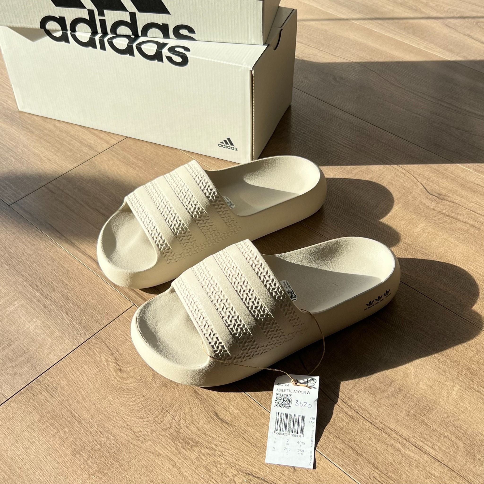  1342 - HÀNG CHÍNH HÃNG - DÉP ADIDAS ADILETTE AYOON BLISS - BEIGE - CODE: GX7064 