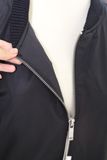  1453 - HÀNG CHÍNH HÃNG - ÁO KHOÁC ZARA BOMBER PHỐI VẢI - ĐEN - CODE: RN77302 