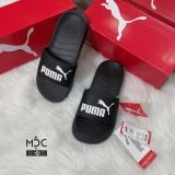  0144 - HÀNG CHÍNH HÃNG - DÉP PUMA POPCAT 2021 - *BLACK/WHITE LOGO* - 2021** - Code: 372279-01 