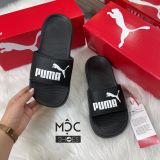  0144 - HÀNG CHÍNH HÃNG - DÉP PUMA POPCAT 2021 - *BLACK/WHITE LOGO* - 2021** - Code: 372279-01 