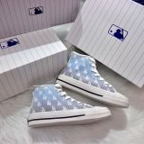  0852 - HÀNG CHÍNH HÃNG - GIÀY MLB PLAYBALL HIGH MONOGRAM MESH MÀU XANH BLUE- *CREAM/BLUE* - CODE: 3ACVCMM2N-07BLS 