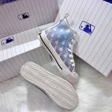  0852 - HÀNG CHÍNH HÃNG - GIÀY MLB PLAYBALL HIGH MONOGRAM MESH MÀU XANH BLUE- *CREAM/BLUE* - CODE: 3ACVCMM2N-07BLS 