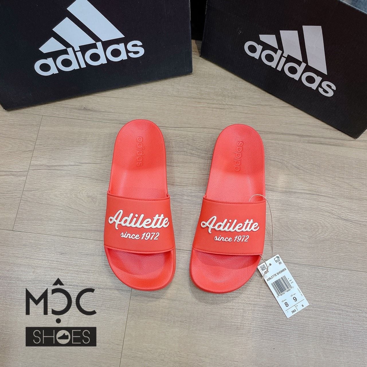  0391 - HÀNG CHÍNH HÃNG - DÉP ADIDAS SHOWER RETRO 1972 *RED* - Code: GW8751 