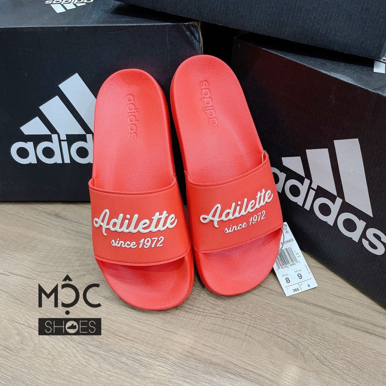  0391 - HÀNG CHÍNH HÃNG - DÉP ADIDAS SHOWER RETRO 1972 *RED* - Code: GW8751 