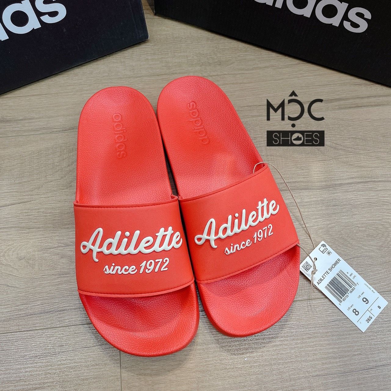  0391 - HÀNG CHÍNH HÃNG - DÉP ADIDAS SHOWER RETRO 1972 *RED* - Code: GW8751 