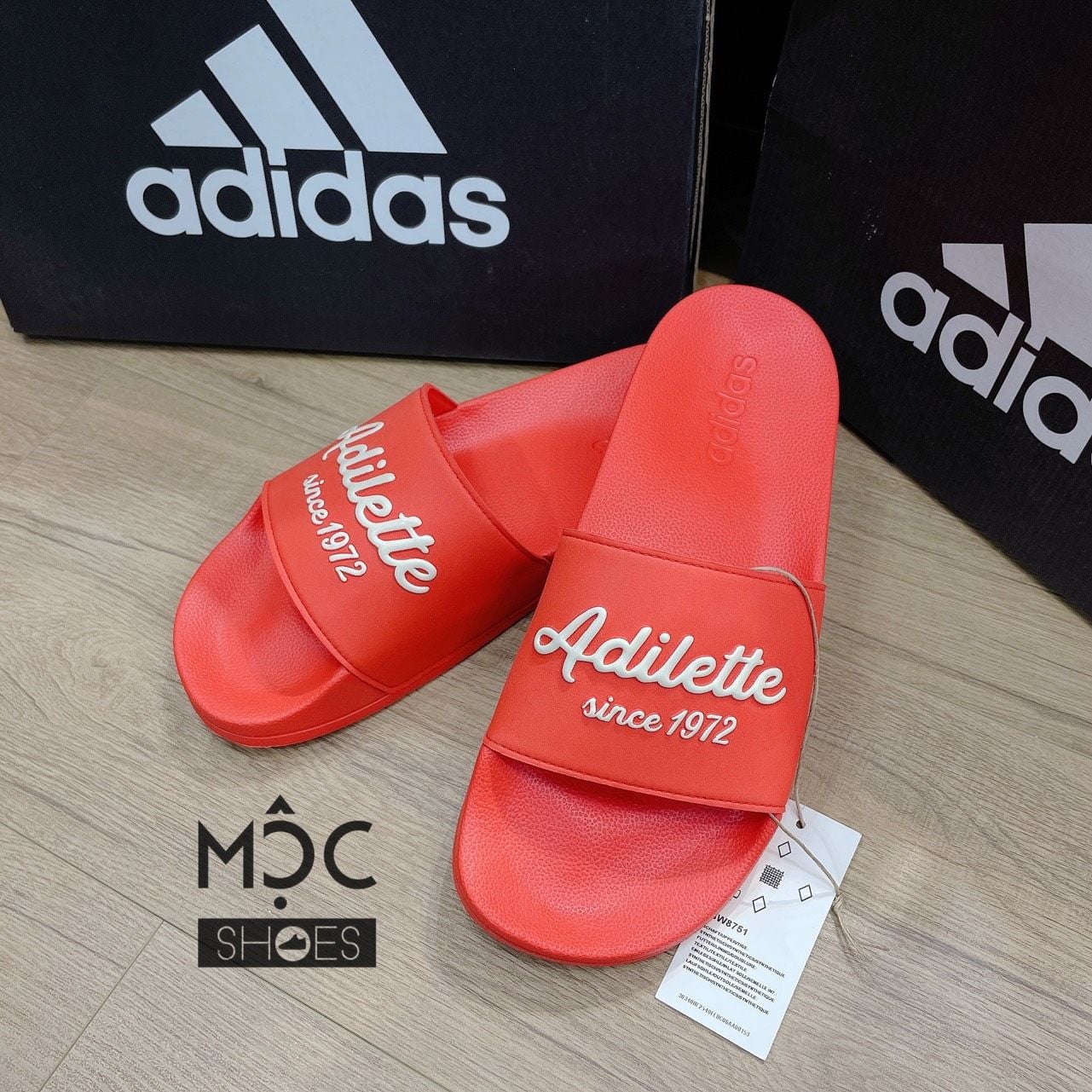  0391 - HÀNG CHÍNH HÃNG - DÉP ADIDAS SHOWER RETRO 1972 *RED* - Code: GW8751 