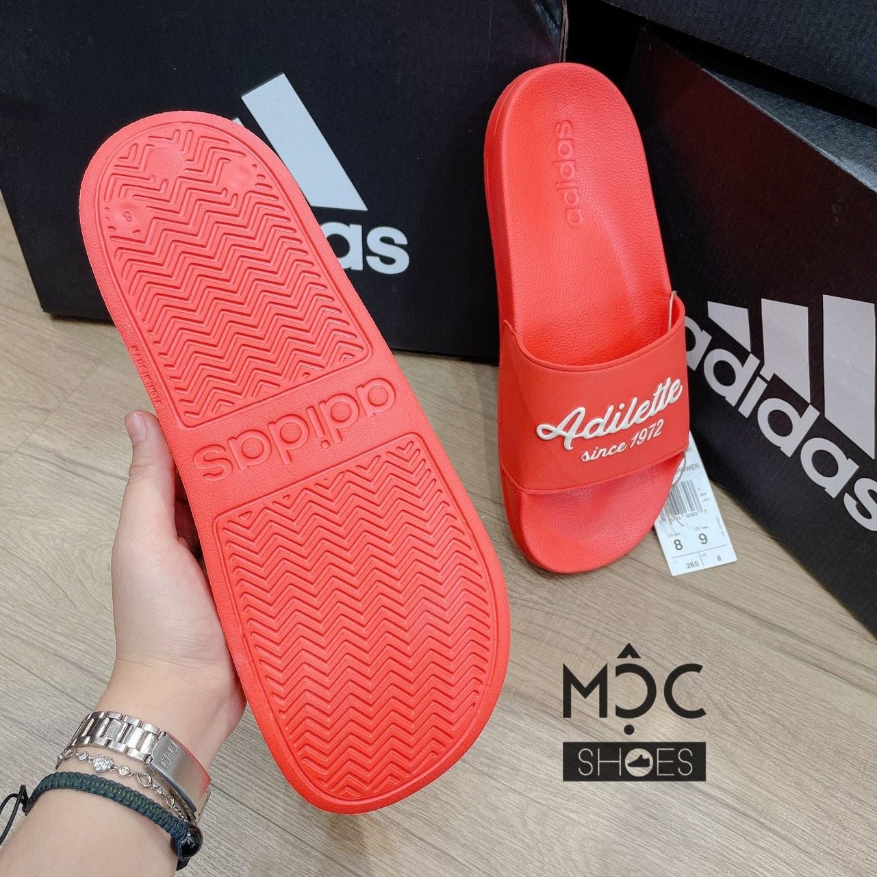  0391 - HÀNG CHÍNH HÃNG - DÉP ADIDAS SHOWER RETRO 1972 *RED* - Code: GW8751 