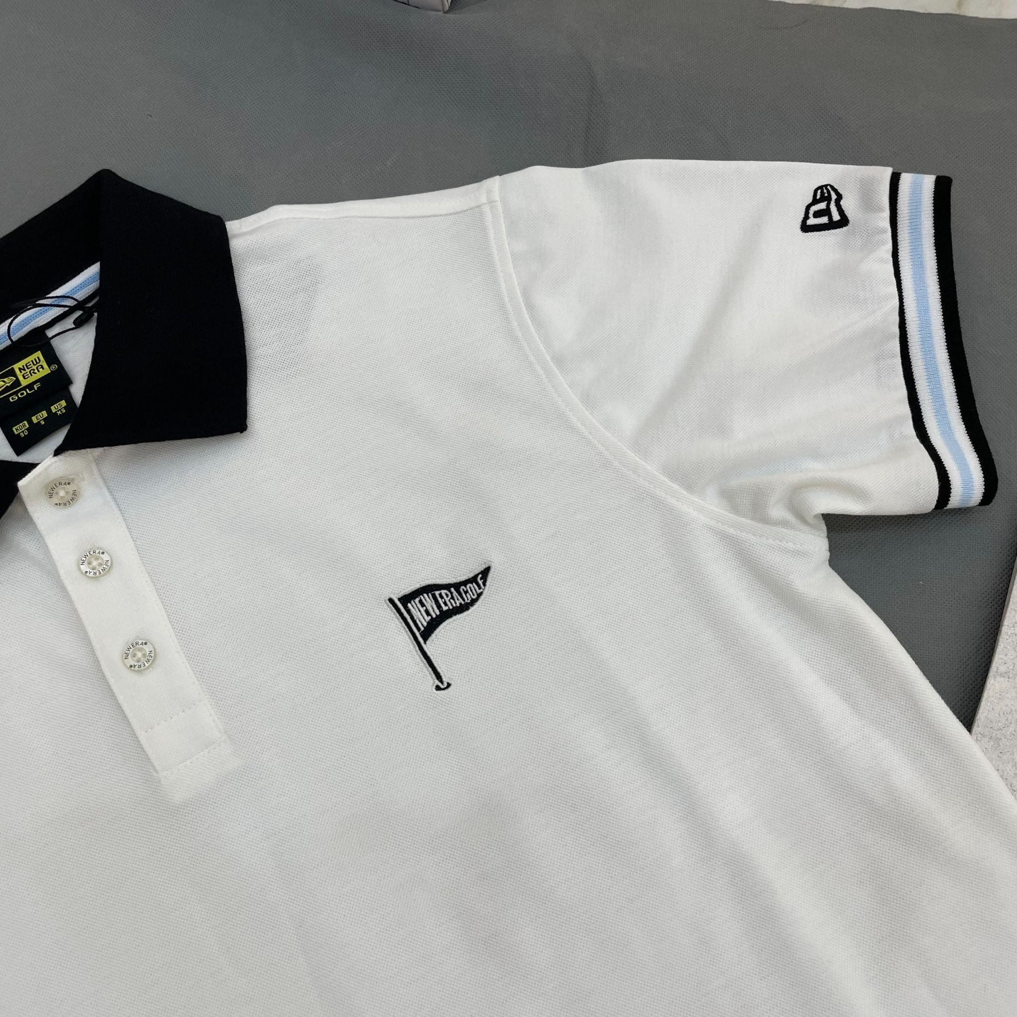  1479 - HÀNG CHÍNH HÃNG - ÁO NEW ERA - POLO GOLF *LÁ CỜ* - TRẮNG - CODE: 13679611 