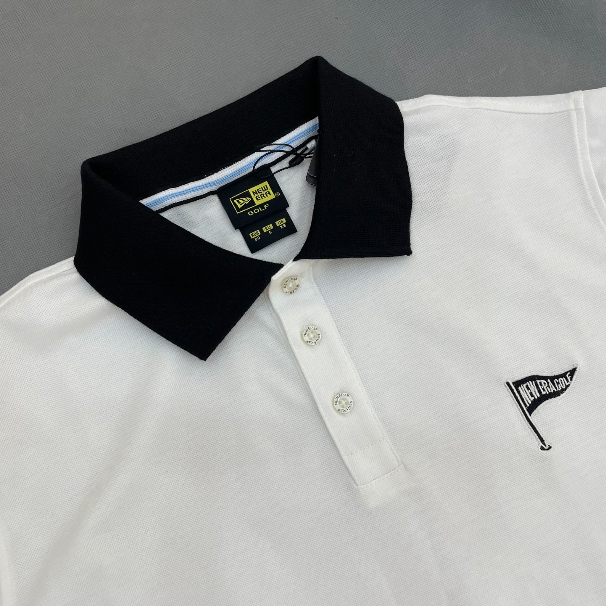  1479 - HÀNG CHÍNH HÃNG - ÁO NEW ERA - POLO GOLF *LÁ CỜ* - TRẮNG - CODE: 13679611 