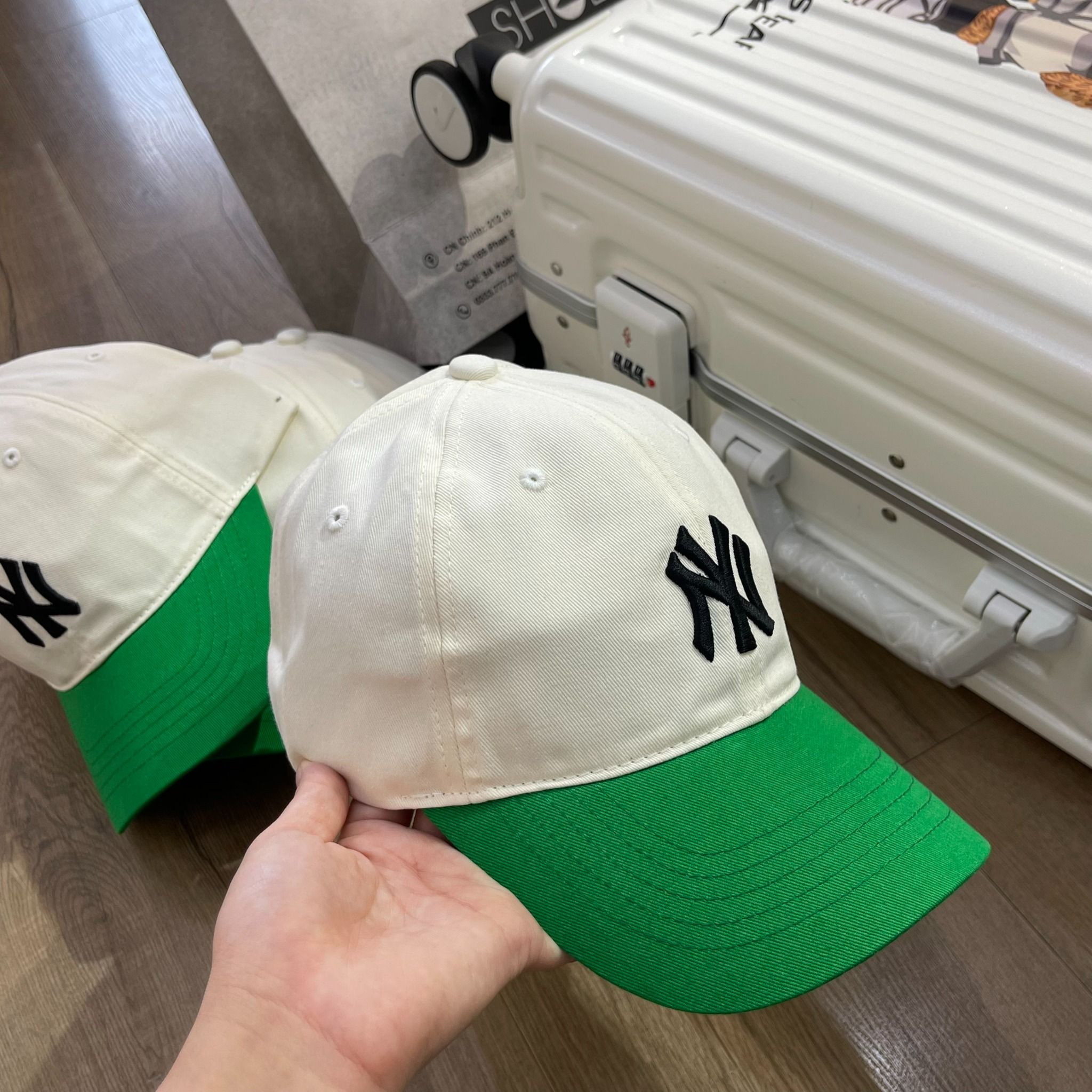  1500 - HÀNG CHÍNH HÃNG - Mũ - Nón Lưỡi Trai MLB *LOGO NY* - XANH LÁ/BE (Form Mềm) - AUTHENTIC 100% 