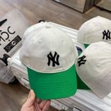  1500 - HÀNG CHÍNH HÃNG - Mũ - Nón Lưỡi Trai MLB *LOGO NY* - XANH LÁ/BE (Form Mềm) - AUTHENTIC 100% 